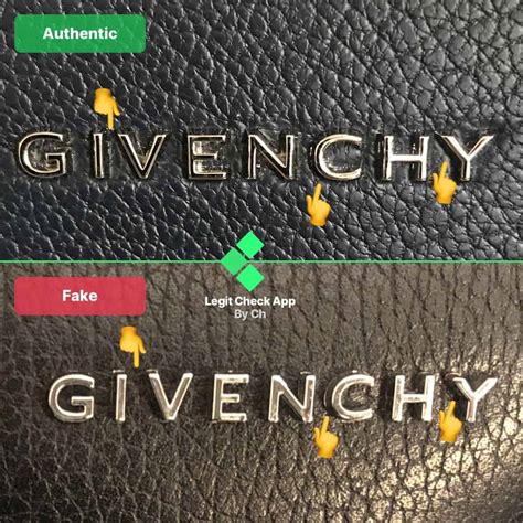 false Givenchy inscription